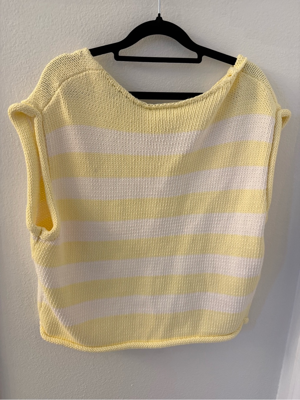 House of Harlow 1960 Yellow and White Striped Knit Vest - Picture 3 of 3